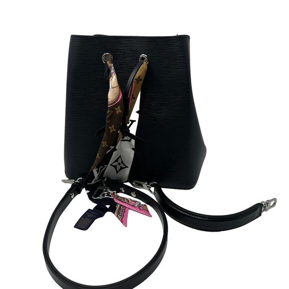 Louis Vuitton Paris NeoNoe Bag in Epi Leather Black + Ultimate Monogram BB Scarf - Picture 3 of 13